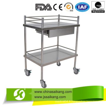 Chariot de traitement des chariots pour hôpitaux en acier inoxydable (CE / FDA / ISO)